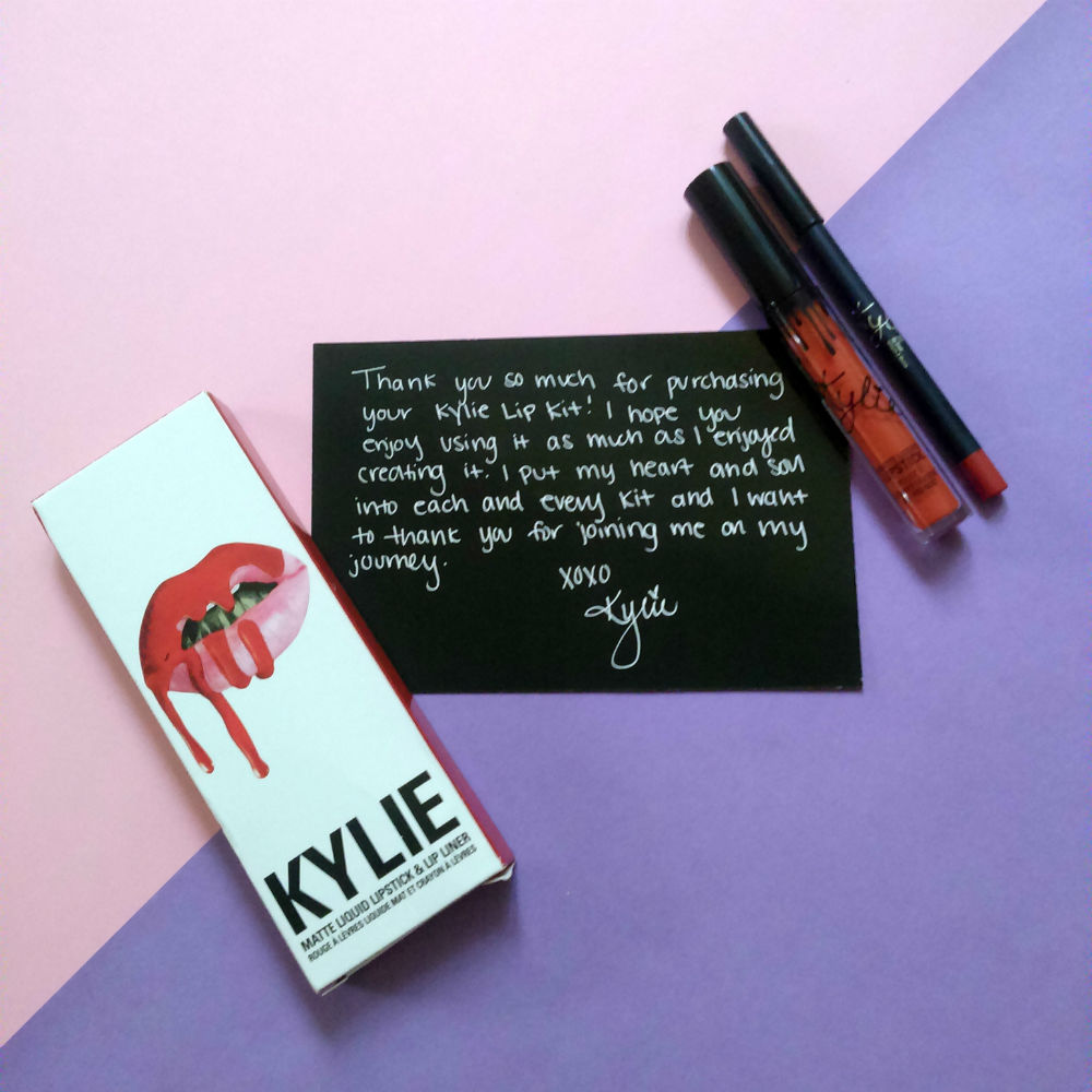 kylie jenner lip kit letter