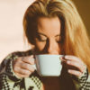 woman coffee cup tea drink