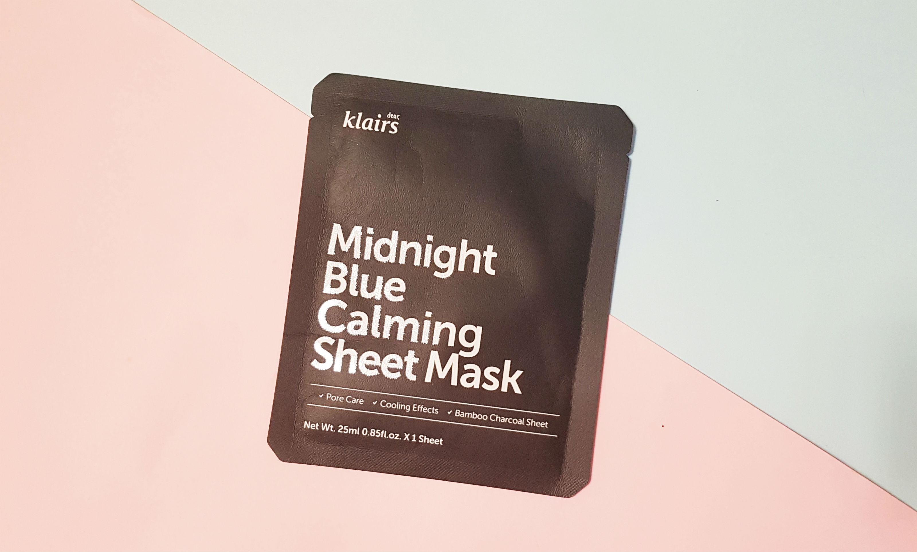 klairs midnight blue calming sheet mask review