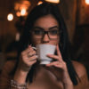 coffee good or bad for skin woman glasses