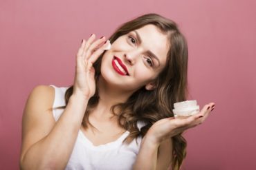 woman skincare moisturizer cream