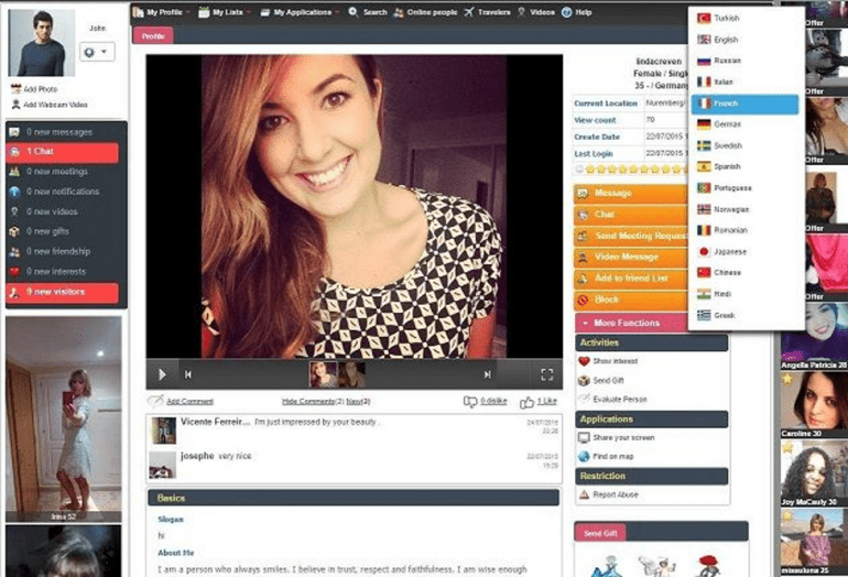 Chat face with video face online to free strangers Video Chat