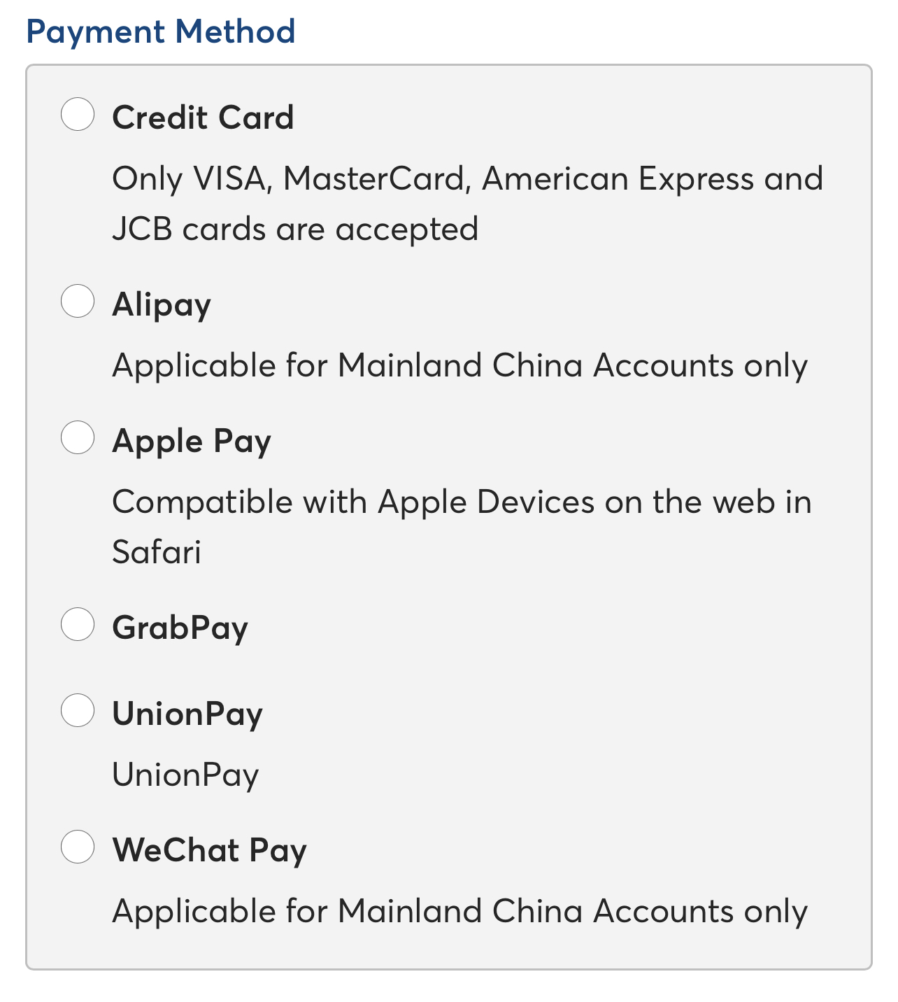 ticketmaster singapore payment method